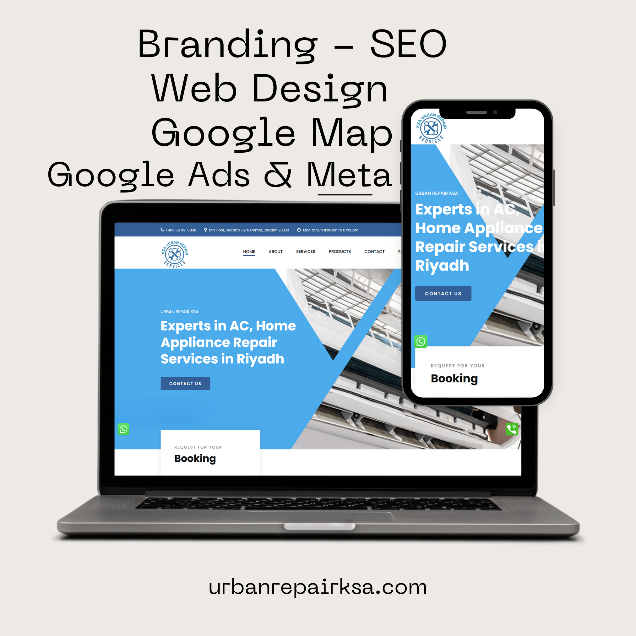 Urban Repair KSA - Google Ads, Website Design, SEO, Google Map Optimization